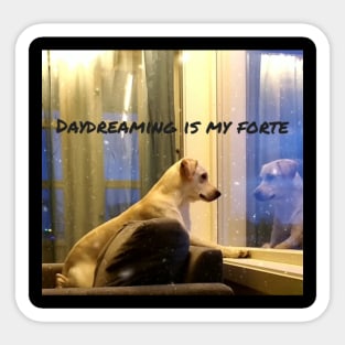 Daydreaming Dog Sticker